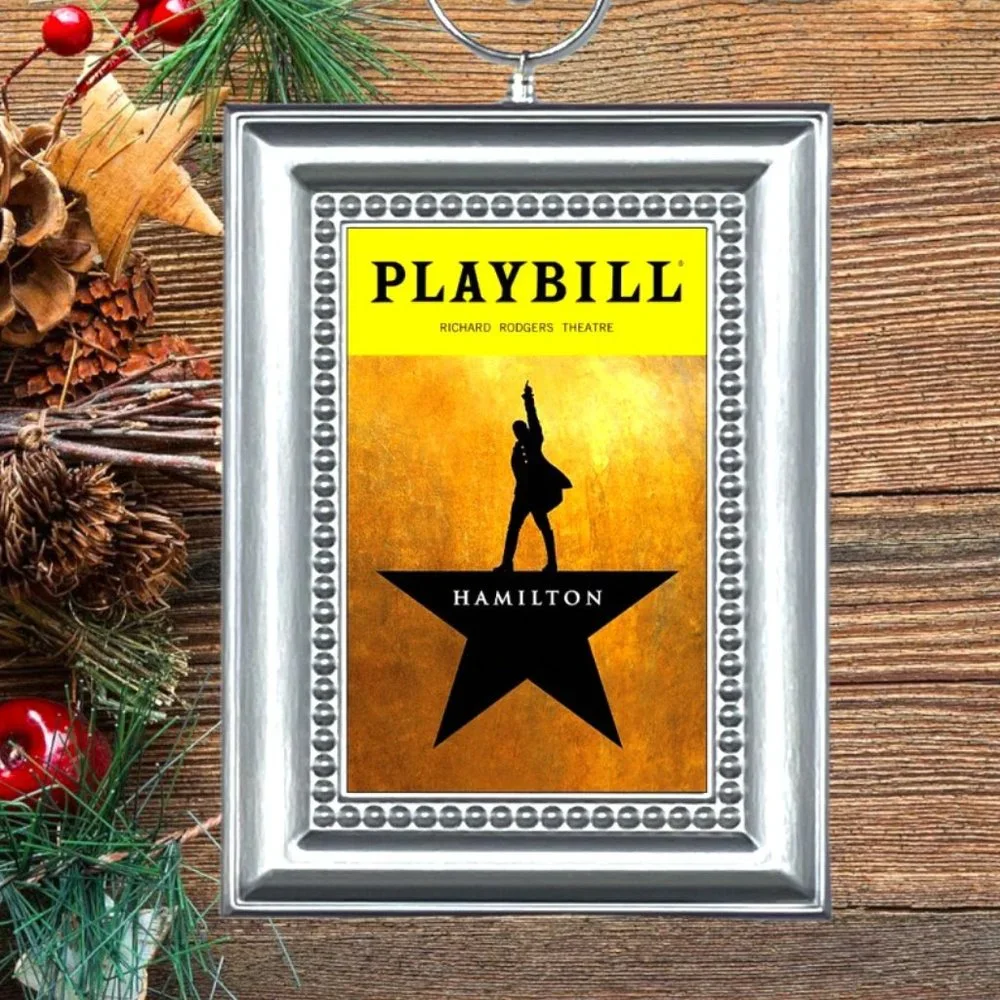 Hamilton Broadway Musical Playbill Christmas Tree Ornament